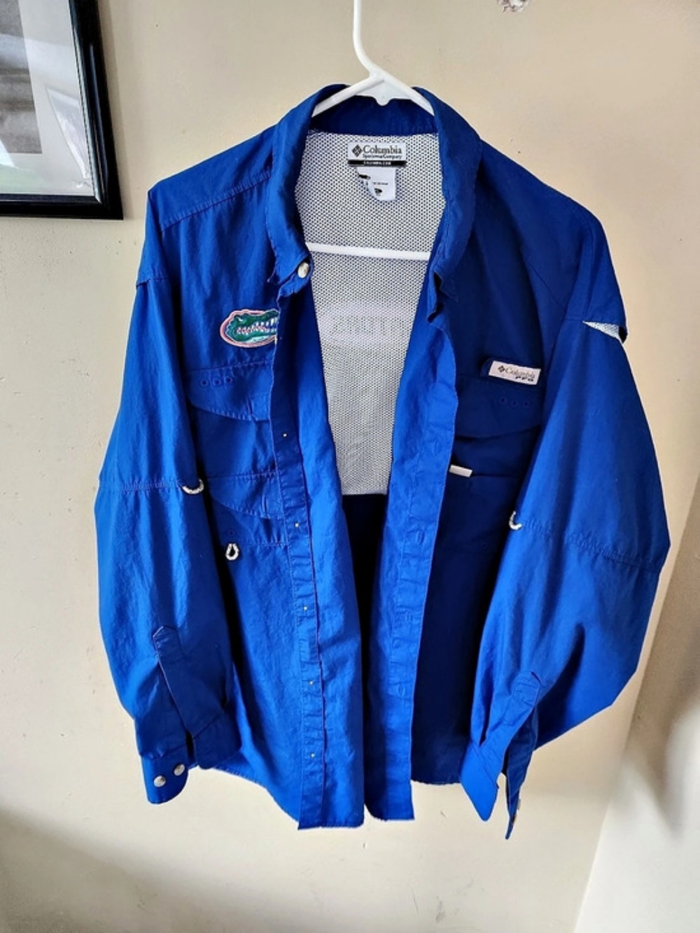 Columbia PFG University of Florida Gators Tamiami II Shirt Blue XL